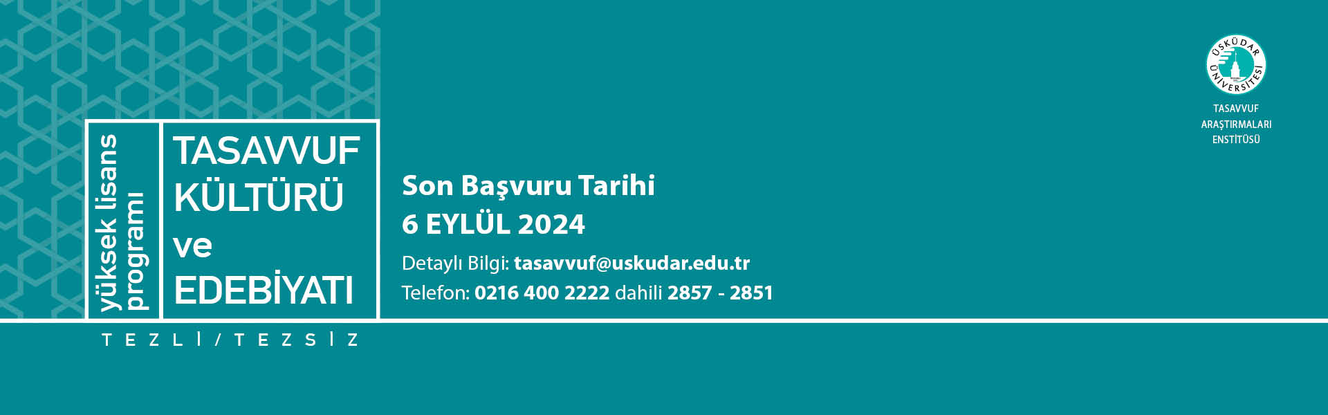 Tasavvuf Kültürü ve Edebiyatı Yüksek Lisans Programı