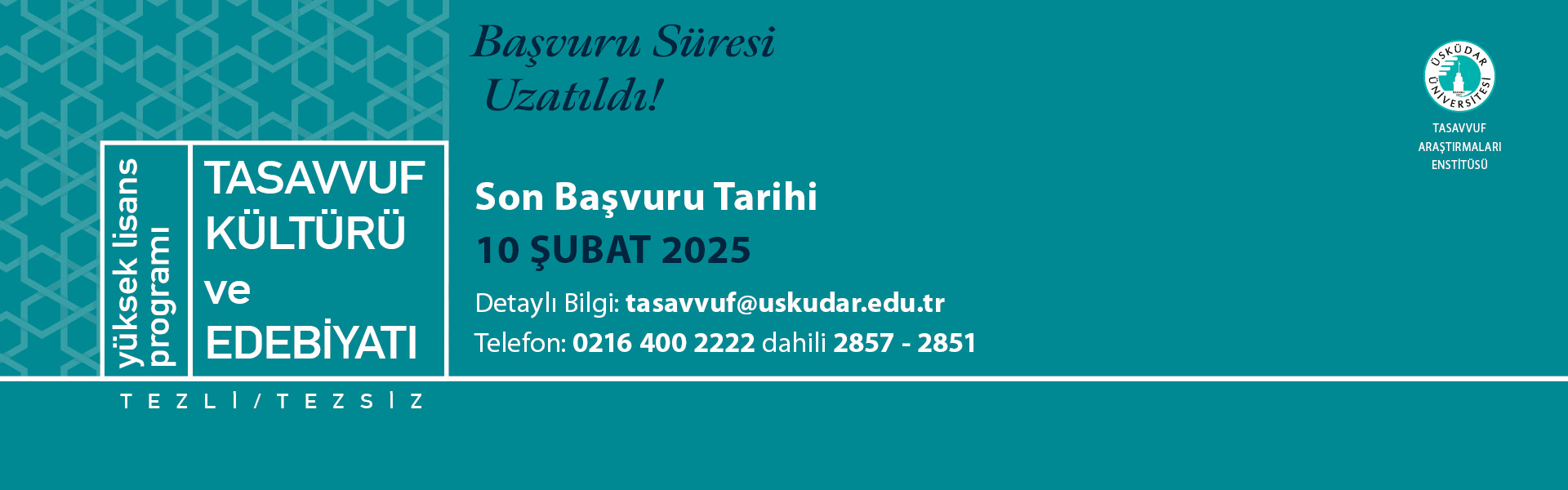 2024 - 2025 AKADEMİK YILI BAHAR DÖNEMİ BAŞVURU DUYURUSU